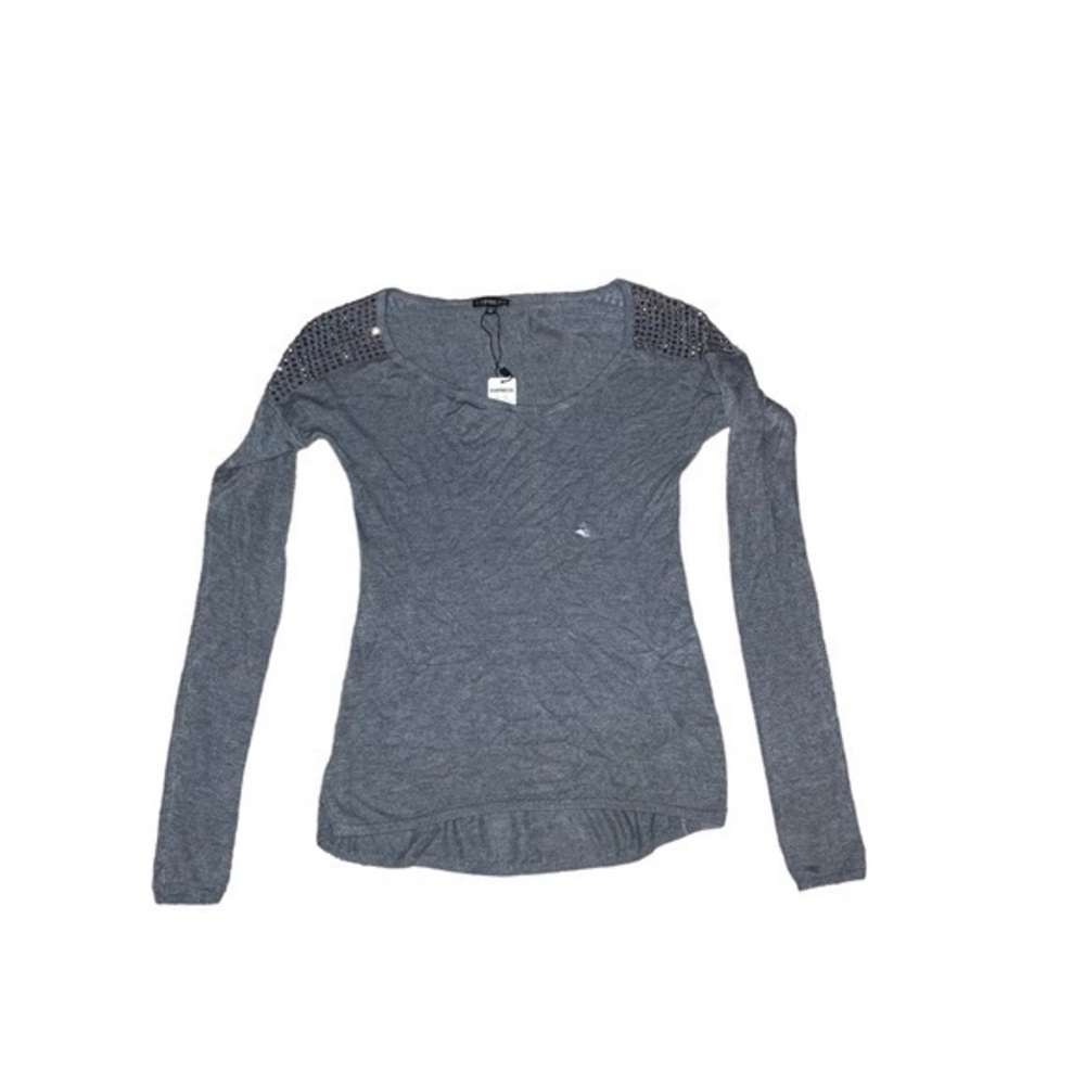 Express gray rayon sweater xs nwt